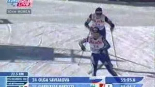 2003 WSC Val di Fiemme 30 km F SAVIALOVA BURUKINA SMIGUN