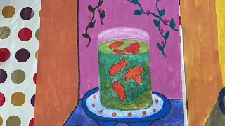 Henri Matisse inspired fishbowl painting