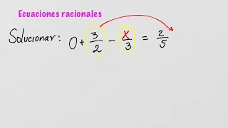 como solucionar ecuaciones de números racionales - Ejemplo 1