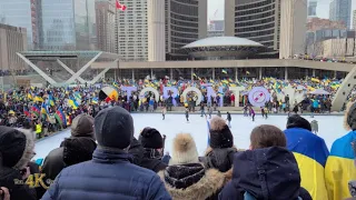 Toronto: Ukrainians and Canadians staying strong against Russian war invasion 2-27-2022