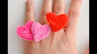 How to Make Pipe Cleaner Heart Rings