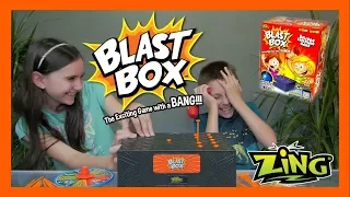 BLAST BOX BALLOON EXPLOSION GAME! SISTER VS BROTHER CHALLENGE