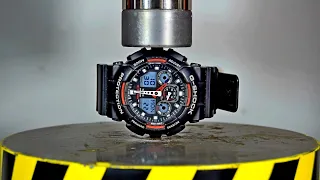 HYDRAULIC PRESS VS G-SHOCK WHICH WATCH IS STRONGER ORIGINAL OR FAKE