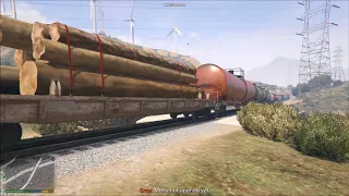 Grand Theft Auto V - Unstoppable lore-friendly train consist parody/reference(Overhauled trains mod)