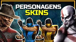 Como Desbloquear Skins e Personagens Secretos! - MORTAL KOMBAT 9