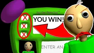 I GOT EVERY QUESTION WRONG AND BEAT BALDI'S BASICS | Baldi's Basics More Maths