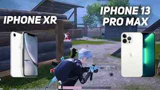 IPHONE XR VS IPHONE 13 PRO MAX PUBG BATTLE BGMI TEST IN IPHONE XR 2024 NOOR GAMING