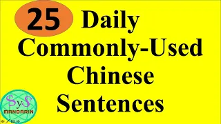 390 Daily Commonly-Used Chinese Sentences in Pinyin and English Translation: 25 sentences