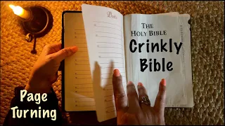 ASMR Bible page turning (No talking only) Super crinkles from a vintage, water damaged Bible.