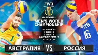 Волейбол | Россия vs. Австралия | Чемпионат Мира 2018 | Лучшие моменты игры