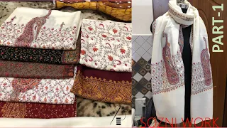 Pure woolen kashmiri sozni shawls (hand work) part-1 winter collection 2022. WhatsApp +91-7051012285