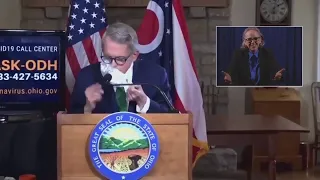 State of Ohio Governor DeWine news conference addressing coronavirus in Ohio on 10/27/2020