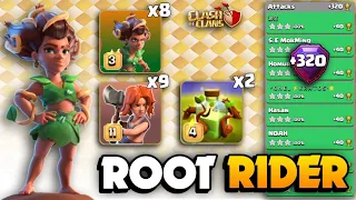 +320 EASIEST Spam Attack🔴ROOT RIDER Spam With Overgrowth Spells🔴TH16 Attack Strategy🔴Clash Of Clans