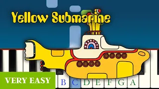 Yellow Submarine (The Beatles)  – Very Easy Primer Level Piano Tutorial for Young Beginners