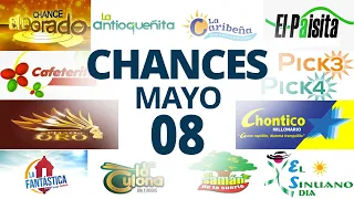 Resultados del Chance del Miércoles 8 de Mayo de 2024  Loterias 😱🤑💰💵