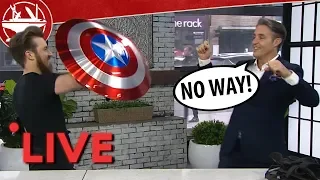 Testing Captain America Shield on LIVE TV!?