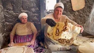 Baking Armenian Lavash, Gata and Bread in traditional way tonir