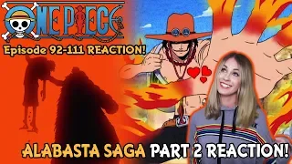 LUFFY'S BROTHER ACE & CROCODILE STRIKES! One Piece Alabasta Saga Episode 92-111 REACTION!