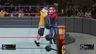 jeffy vs Mario on 2k19 wwe