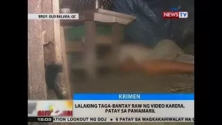 BT: Lalaking taga-bantay raw ng video karera, patay sa pamamaril sa QC