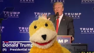 Der gelbe Erich belästigt US-Präsident Donald Trump! Secret Service schreitet ein!