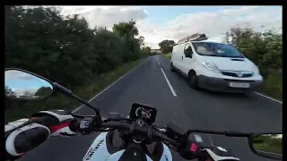 Suzuki GSX-8S full arrow exhaust, decat, baffle out, POV and ride by, RAW sound (no music!)