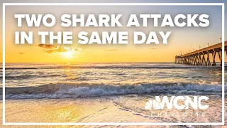 Two shark attacks on the same day