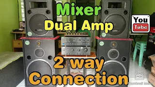 Mixer to Dual Amp set up | 2 way connection