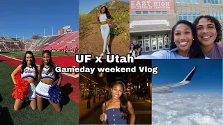 UF vs. Utah college cheer travel vlog + shopping, team dinner, East High from HSM & more!