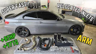 BMW 335i (N54) gets ARM Relocated Inlets & 3" Downpipes *Full Install & Review*