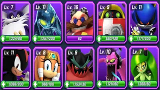 Sonic Forces Speed Battle - All 10 Super Rare Characters: Tikal, Dr Eggman, Zazz, Zena, Shadow