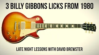 3 Billy Gibbons Licks From 1980