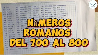Números romanos del 700 al 800