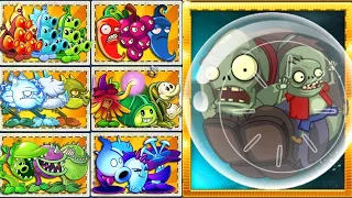 Random 20 Team Plants vs Hamster Ball Zombies Level 10 - Who Will Win? - Pvz2 Gameplay