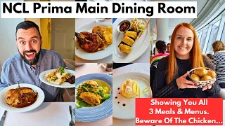 Norwegian Prima - Main Dining Room FULL Review For Breakfast, Lunch & Dinner