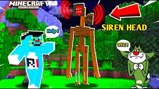 Minecraft | Oggy And Jack Saw Siren Head | 😱😱 Minecraft Pe | In Hindi | Rock Indian Gamer |