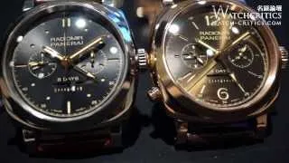 Watches & Wonders 2013 - Panerai Radiomir 1940 Chrono Monopulsante 8 Days GMT PAM502 & 503