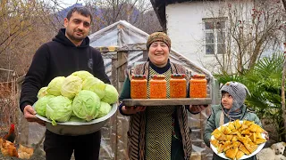 GRANDMA COOKING UNIQUE FOODS IN OUR VILLAGE | DAILY RELAXING VILLAGE LIFE