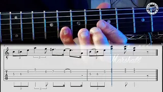 Blues Lick 05 in A with double stop - Guitar Tab and Score