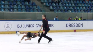 2016 ISU Junior Grand Prix - Dresden - Pairs Free Skate - Laiken LOCKLEY / Keenan PROCHNOW USA