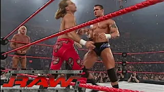 Evolution vs Shawn Michaels & Kevin Nash (Randy Orton Punts Mick Foley) RAW Jun 23,2003