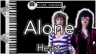 Alone - Heart - Piano Karaoke Instrumental