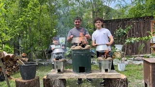 NATIONAL MEAL OF AZERBAIJANI CUISINE DOVGA! RURAL COUNTRY LIFE | PLAIN, YOGHURT, AND HERBS MADE SOUP