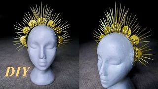 DIY Gold Spike Crown using Skewers, Easy