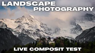 OM-1 MARK II Live Composite test in the Beautiful Swiss Alps!! Landscape Photography