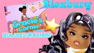 ROBLOX| Gracie’s Corner Decal codes for Welcome to Bloxburg