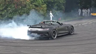 Mercedes-AMG GT R Roadster - DONUTS & ACCELERATIONS @ FOS Goodwood 2019