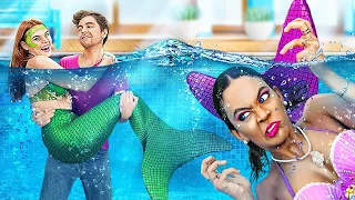 Mermaid Stole My Crush! Good vs Bad Mermaid - Beauty Makeover Hacks