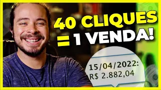 Afiliados: Quantos cliques precisa p/ fazer a primeira venda? (Faça esse cálculo HOJE)