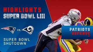 Patriots Defense Hold Rams to 3 Points, Tied for a SB Record | Super Bowl LIII Player Highlights